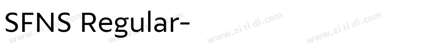 SFNS Regular字体转换